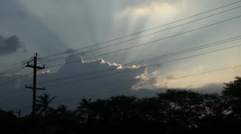 HAWAIIAN_SUNRAYS_TIMELAPSE Stock Footage 32356633
