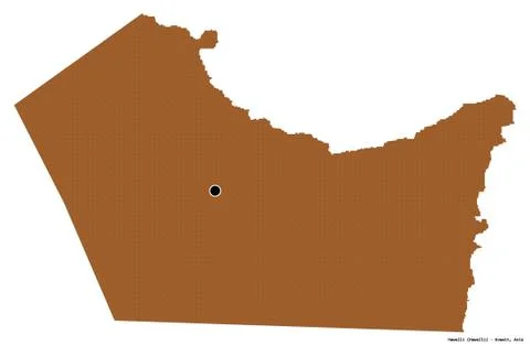 Hawalli, province of Kuwait, on white. Pattern Illustrazione stock