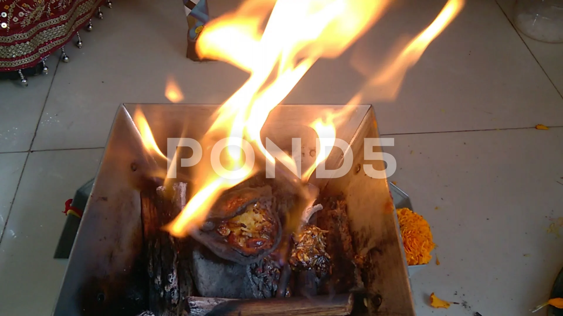 hawan kund burning fire on occasion of f... | Stock Video | Pond5 hawan kund burning fire on occasion of f... | Stock Video | Pond5