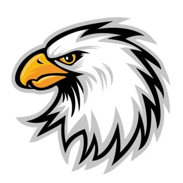 Hawk Eagle Head USA Logo Mascot Vector 01 Stock Illustration