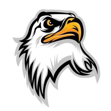 Hawk Eagle Head USA Logo Mascot Vector 02 Stock Illustration