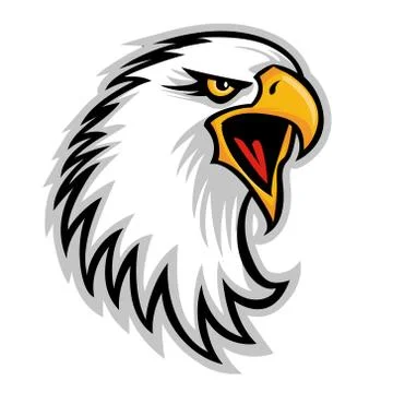 Hawk Eagle Head USA Logo Mascot Vector 03 Stock Illustration