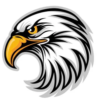 Hawk Eagle Head USA Logo Mascot Vector 04 Stock Illustration