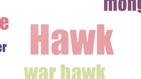 Hawk Tag Cloud Animated On White Background Stock Footage 103658539
