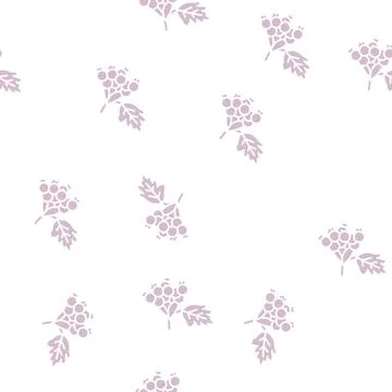 Hawthorn berry glyph seamless pattern 스톡 일러스트