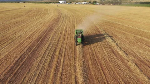 Hay Bailing in west Texas Stock Footage 247988936