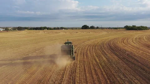 Hay Bailing in west Texas Stock Footage 247988947