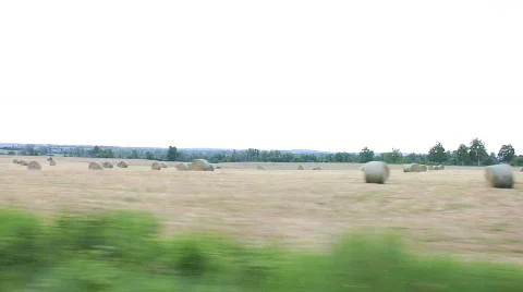Hay Bails Stock Footage 751844