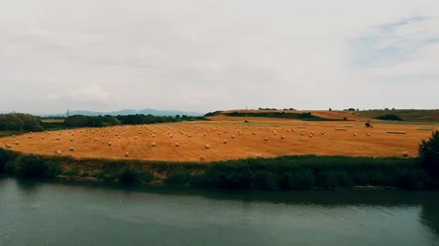 Hay bale Video stock 155119729