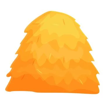 Hay bale haystack icon cartoon . Farm stack Stock Illustration