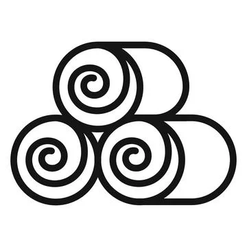 Hay bale icon mark in filled style Illustrazione stock