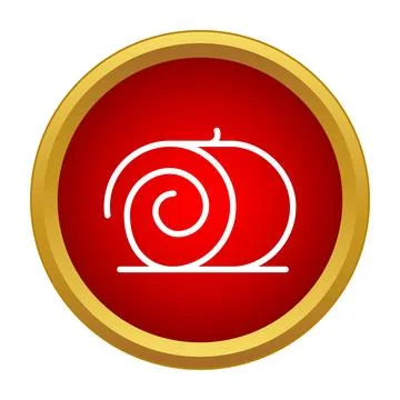 Hay bale icon in red circle button Stock Illustration