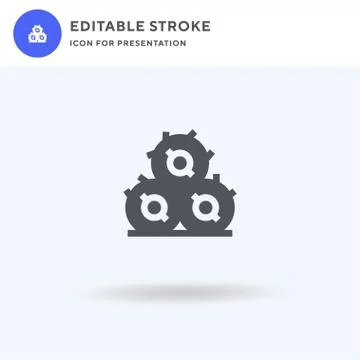 Hay Bale icon vector, filled flat sign, solid pictogram isolated on white, logo 스톡 일러스트