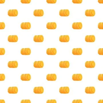 Hay bale pattern creating a farming agriculture background Stockillustratie