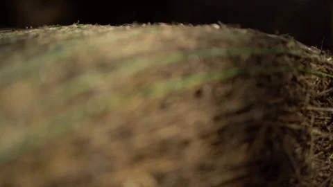 Hay bale rock.  Stock Footage 70875979