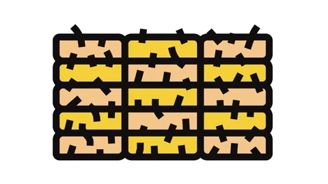 Hay bale stack Video stock 326113702