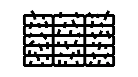 Hay bale stack line icon animation Video stock 326121148