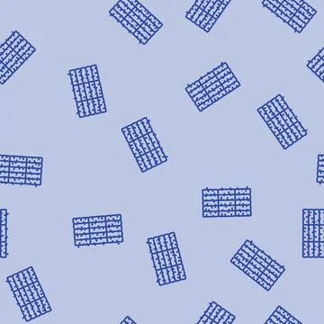 Hay bale stack line seamless pattern 스톡 일러스트