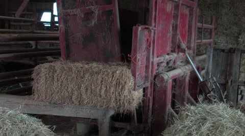 Hay Bales in the Barn 動画素材 23743260