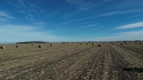 Hay Bales Stock Footage 247807665