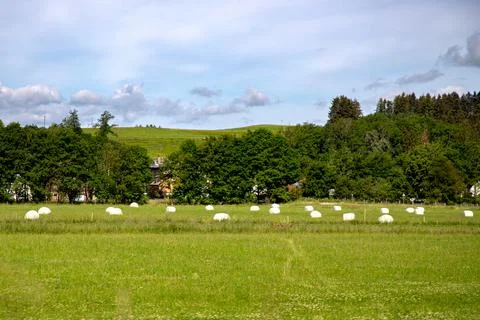 Hay bales Stock Photos