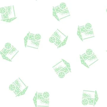 Hay in barn glyph vector seamless pattern 스톡 일러스트