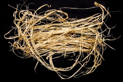 Hay on a black background Stock Photos