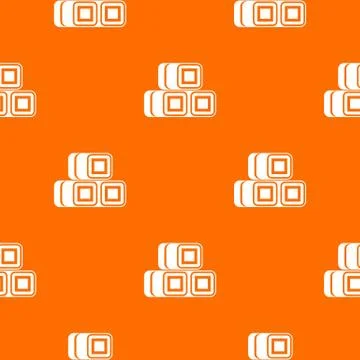 Hay bundles pattern seamless Stock Illustration