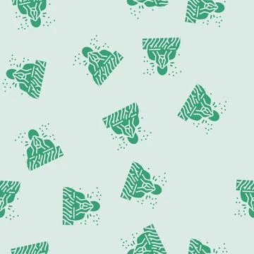 Hay fever glyph seamless pattern 스톡 일러스트