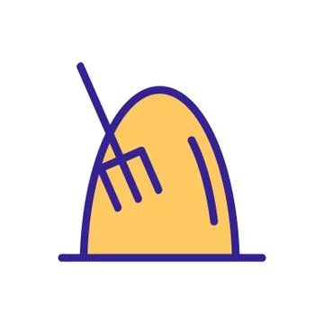 Hay icon vector. Isolated contour symbol illustration Stock Illustration