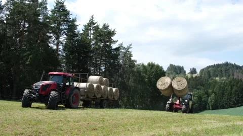 Hay pick up 2 Video stock 199298927