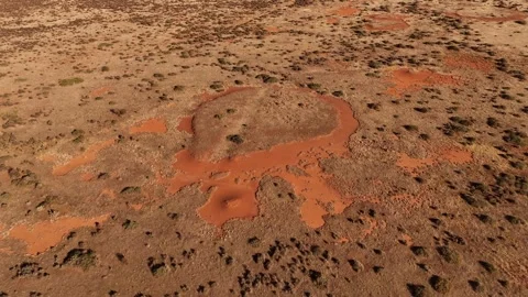Hay Plains Red Soil Patterns and Sparse Scrub 動画素材 328267899