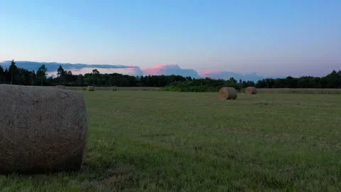 Hay Rolls Stock Footage 250375786