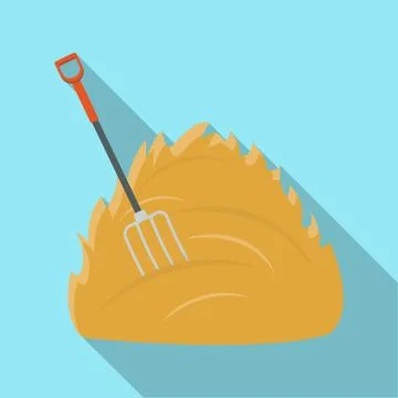 Hay single icon in flat style .Hay vector symbol stock illustration web. Illustration