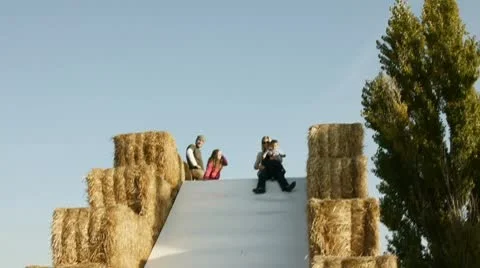 Hay slide Video stock 8949548