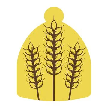 Hay stack and wheat ears icon Stock Illustration