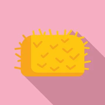 Hay stack bail icon flat vector. Farm land element Stockillustratie
