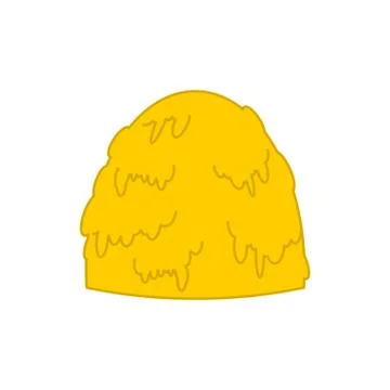 Hay stack isolated. Haystack on white background. agricultural Stock Illustration