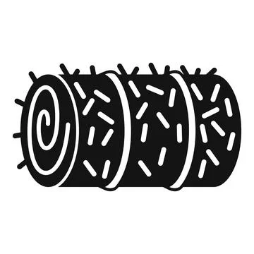 Hay stack roll icon simple vector. Agriculture farming harvest 库存插图