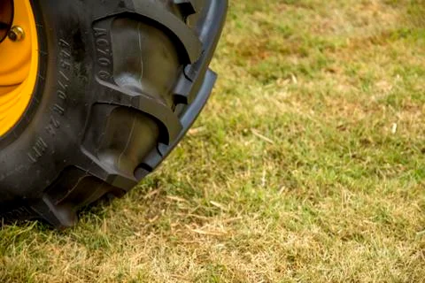 Hay tractor wheel Stock Photos