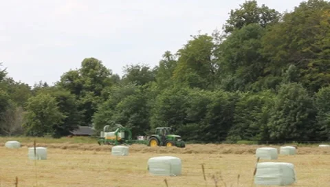 Hay wrapper Stock Footage 7909977