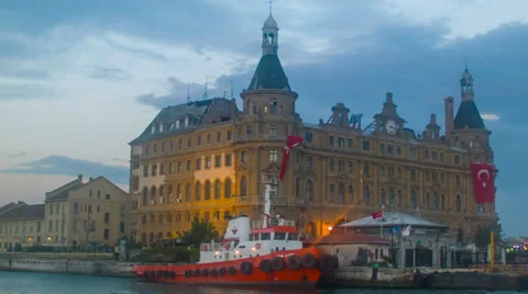 Haydarpasa Train Station Evening Time Stock-Footage 38707105