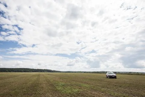 Hayfield Stock Photos