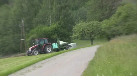 Haying in the Alps Video stock 27993054