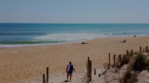 Haypelapse Right To Left Of A Day At The Beach Stock Footage 219128401