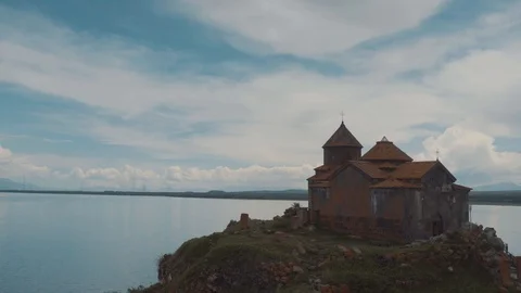 Hayravank Monastery - Armenia, Sevan Lake Stock Footage 90130395