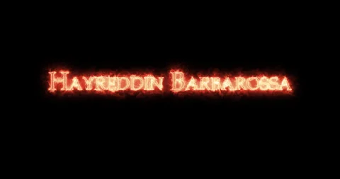 Hayreddin Barbarossa in Fire. Loop Stock Footage 329689787