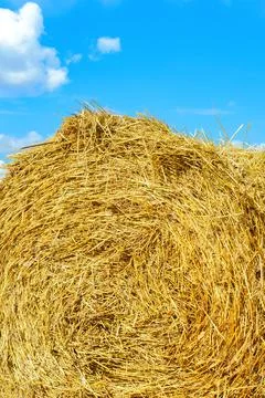Haystack on background Stock Photos