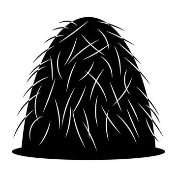 Haystack black vector icon on white background Stock Illustration