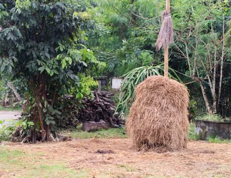 Haystack in countryside Photos